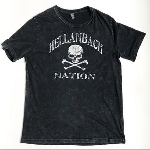 Hellanbach Nation Biker Motorcycle Skull T-Shirt L